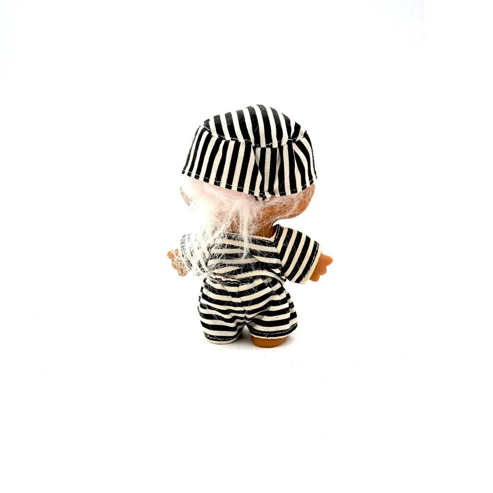 Vintage Troll Doll Prisoner Outfit Number 13 Red Eyes White Hair Collectible Toy